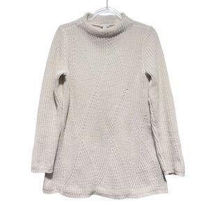 J Jill Plush Chenille Sweater Small Tunic Neutral Cozy Soft Knit Relaxed Fit